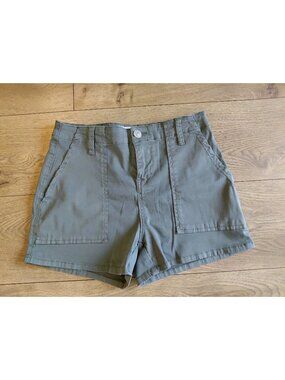 Hudson Womens Utility Shorts Olive Green Size 25